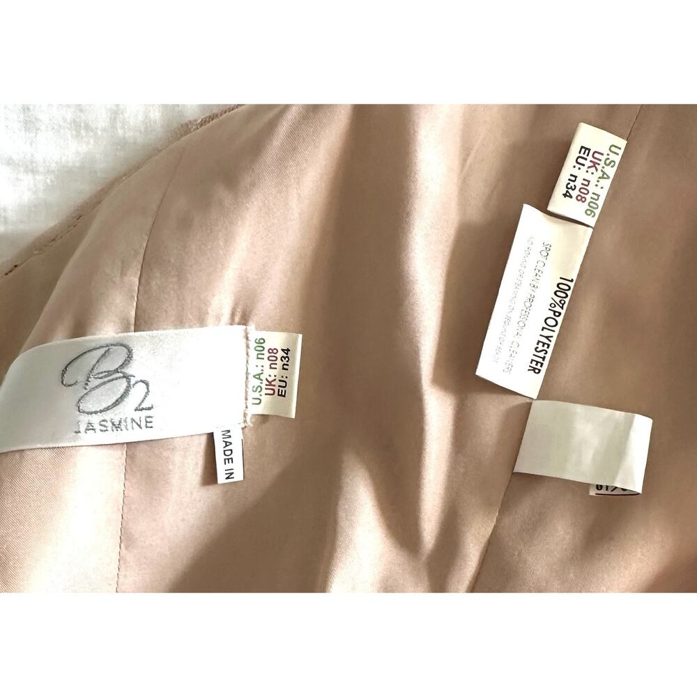 Rose Gold Prom Dress, Long Sequined, Sweetheart Chiffon Formal Wedding Pro - Picture 7 of 8